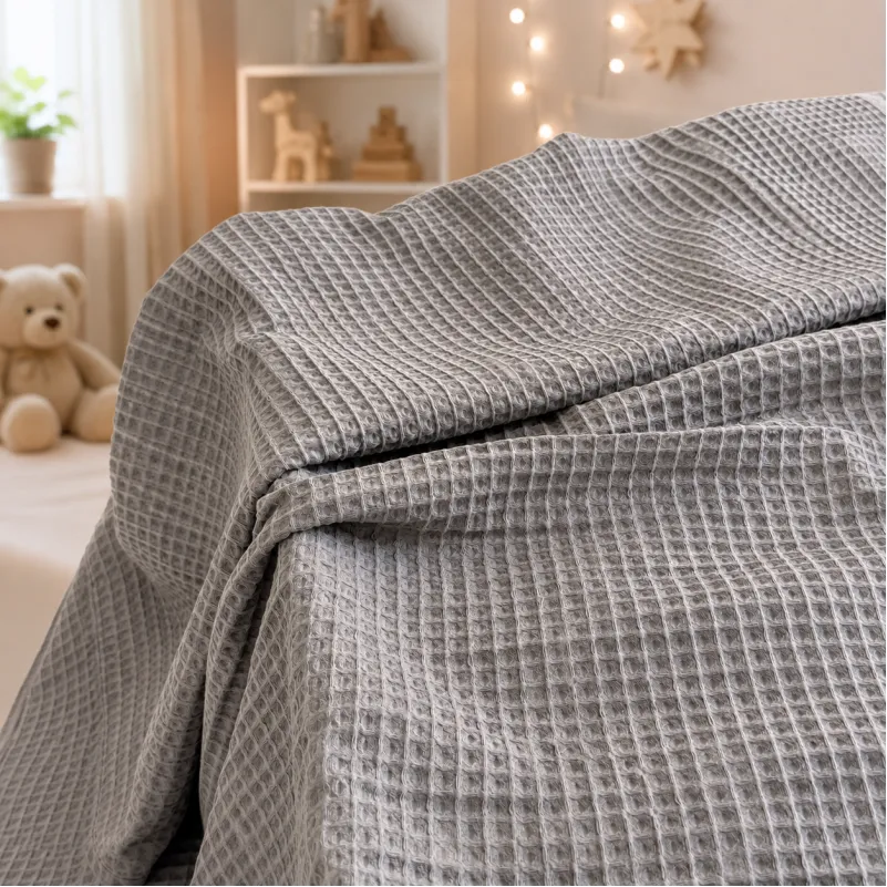 Детский плед №011 Pure Waffle Gray - 3