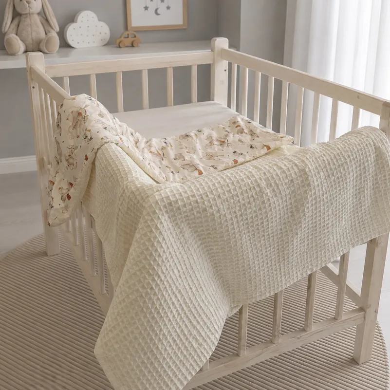 Детский плед №032 Silky Waffle 22-1419 Sleepy ducklings - 2