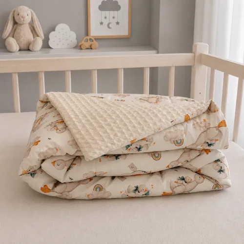 Детский плед №032 Silky Waffle 22-1419 Sleepy ducklings - 5