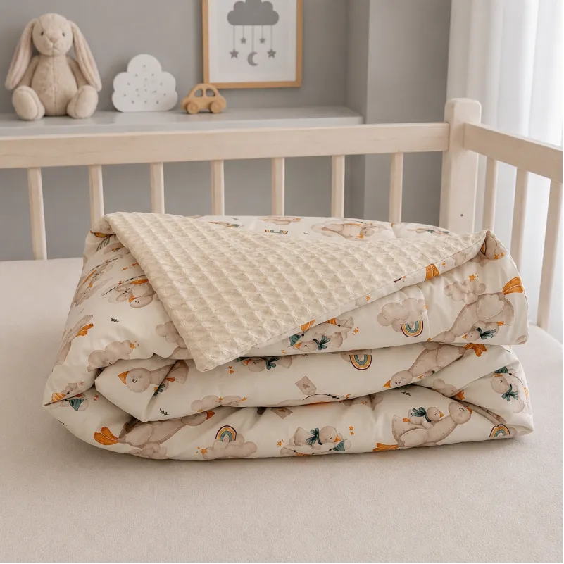 Детский плед №032 Silky Waffle 22-1419 Sleepy ducklings - 4