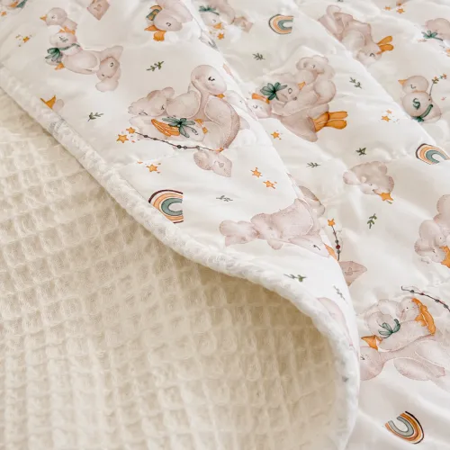 Детский плед №032 Silky Waffle 22-1419 Sleepy ducklings - 2