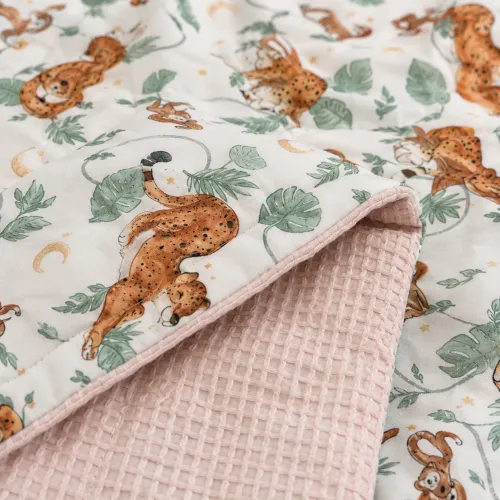 Детский плед №034 Silky Waffle 22-1420 Little Jungle Friends - 2