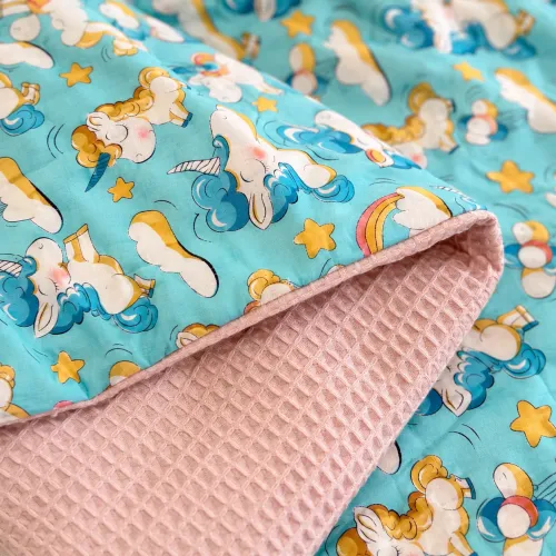 Детский плед №033 Silky Waffle 22-1421 Unicorn meanness - 2