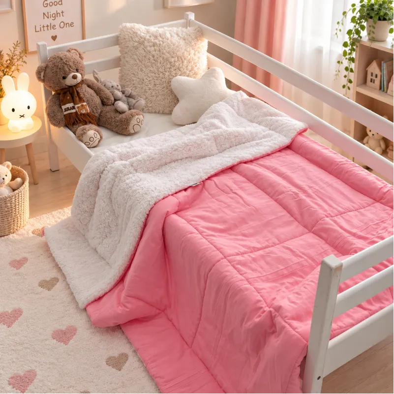 Дитячий плед №071 Teddy Flannel 008 Pink Фото - 7
