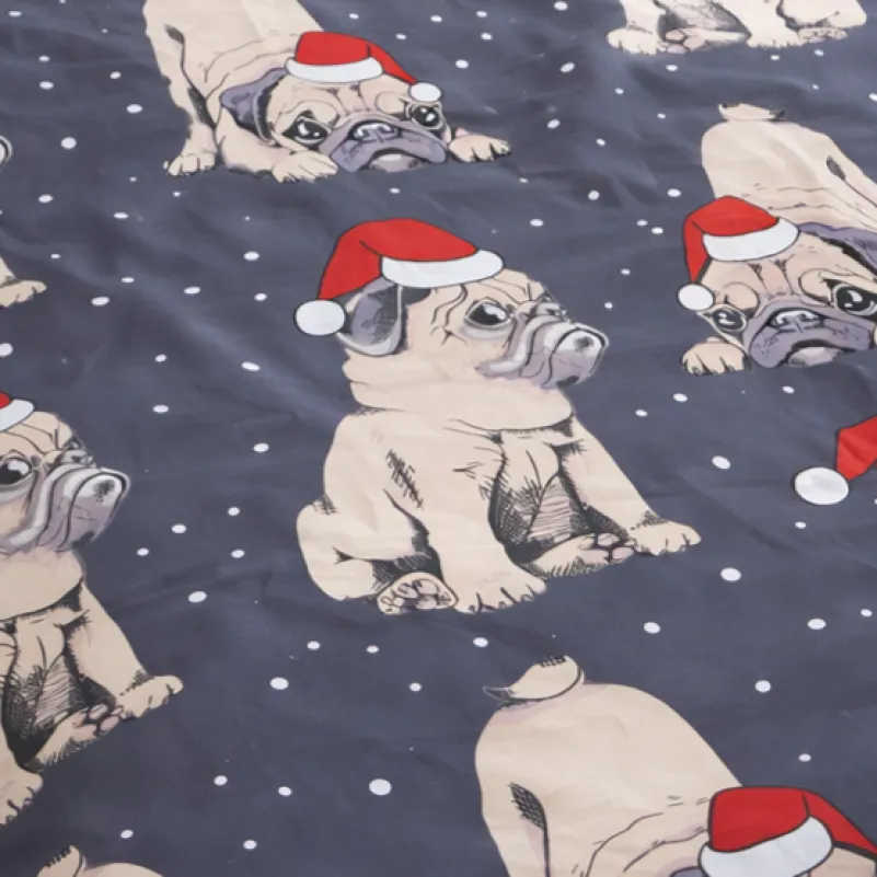 Комплект постельного белья Ranforce Elite JUNIOR 17-0598 New Year's pug - 9