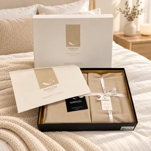 Комплект постельного белья Tencel №11 Light Beige - 5