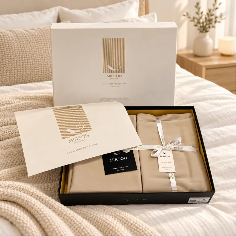Комплект постельного белья Tencel №11 Light Beige - 4