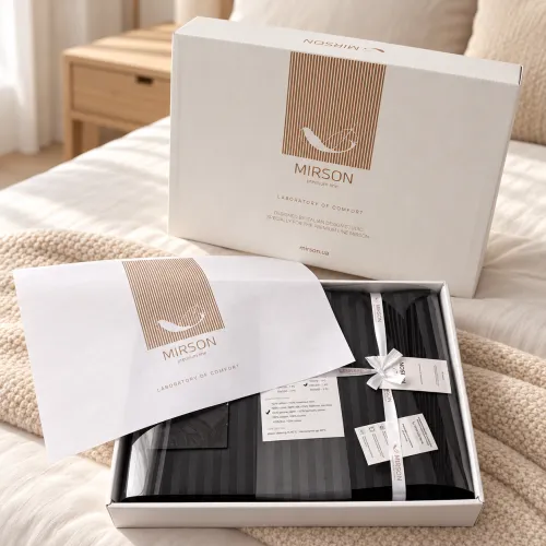 Постільна білизна Satin Stripe 30-0012 Dark Gray - 4