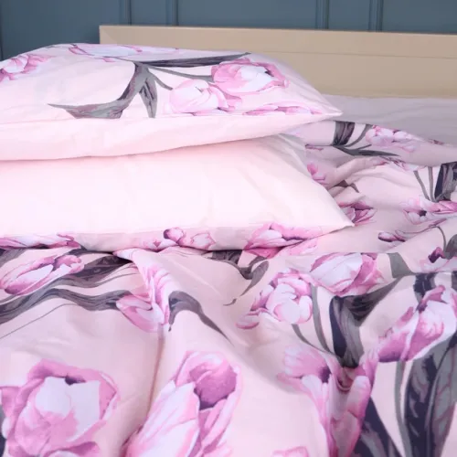 Пододеяльник Бязь 17-0744 Pink Tulips - 2
