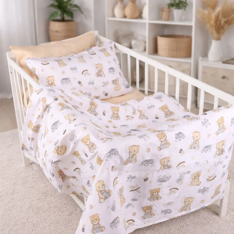 Комплект постельного белья Бязь LITTLE KIDS 17-0917 Little Teddy gray
