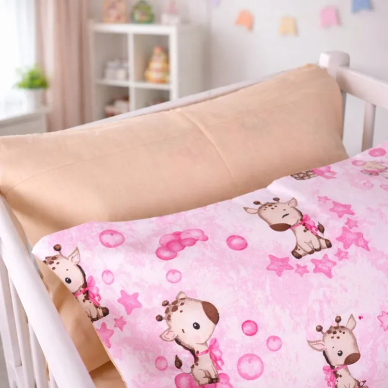 Комплект постельного белья Бязь LITTLE KIDS 17-0923 Tiny Giraffes pink - 5