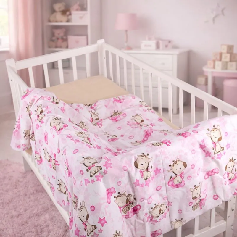 Комплект постельного белья Бязь LITTLE KIDS 17-0923 Tiny Giraffes pink - 6