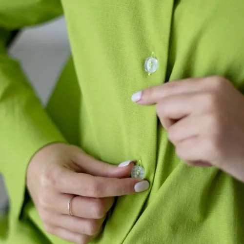 Жіночий домашній костюм Льон "Alessia" light green - 4