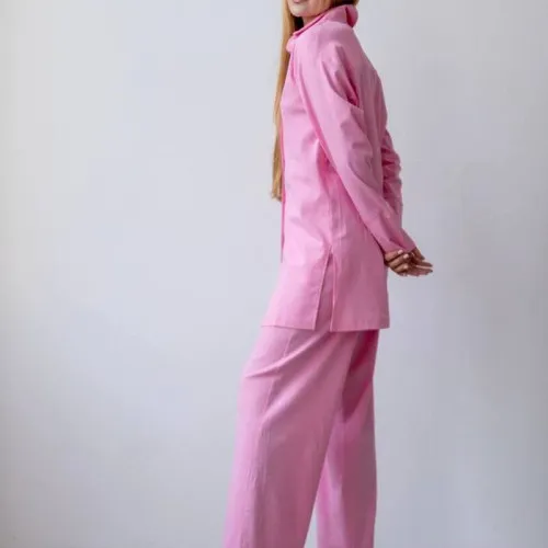 Жіночий домашній костюм Льон "Alessia" pink - 2