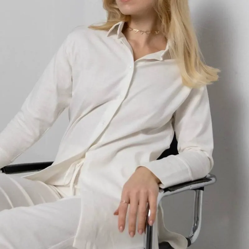 Жіночий домашній костюм Льон "Alessia" white - 1