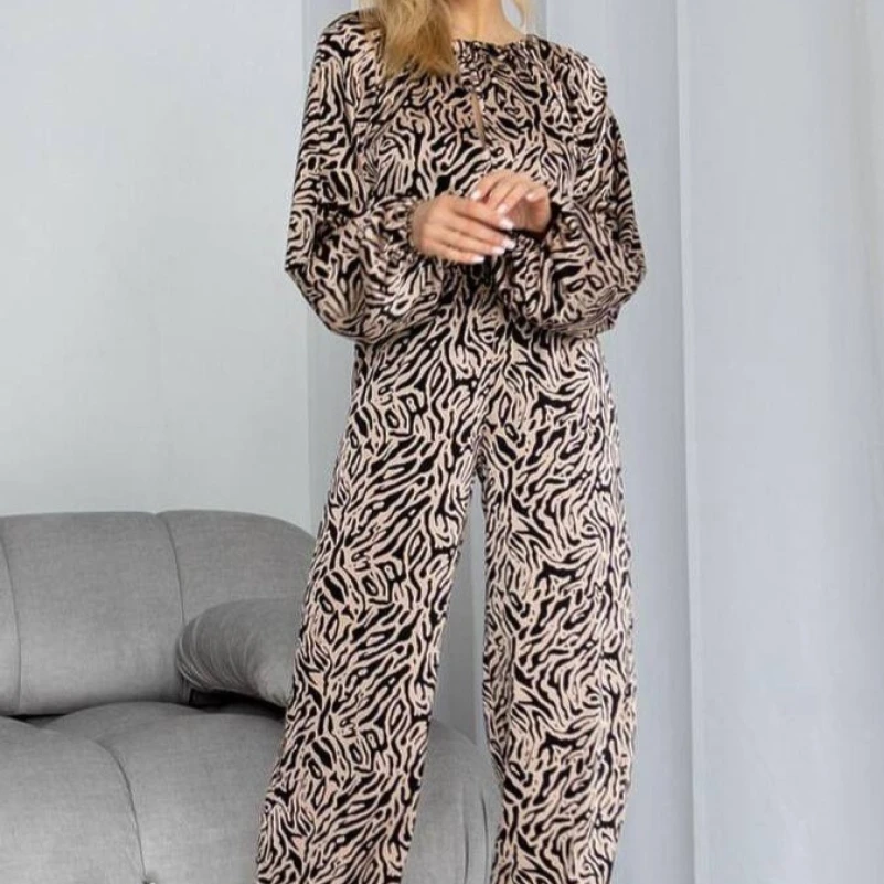 Женский домашний костюм шелк Армани "Anne" beige - 2