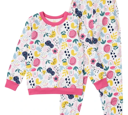 Пижама детская утепленная (свитшот + штаны) "Ella" flowers