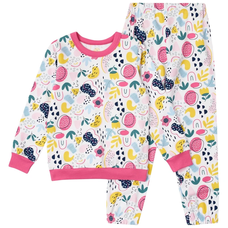 Пижама детская утепленная (свитшот + штаны) "Ella" flowers