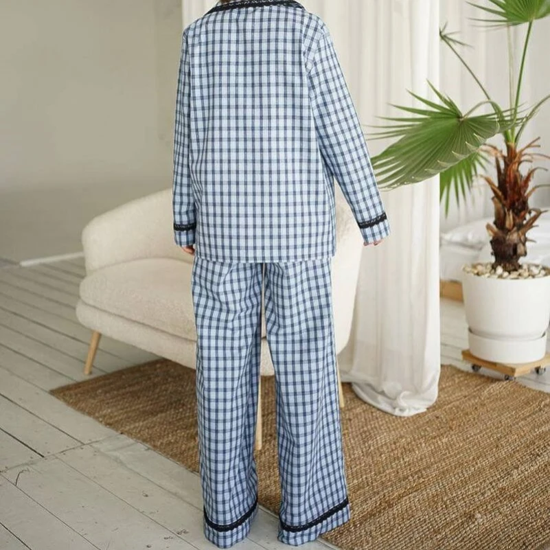 Пижама женская байка с кружевом "Lace" - 4