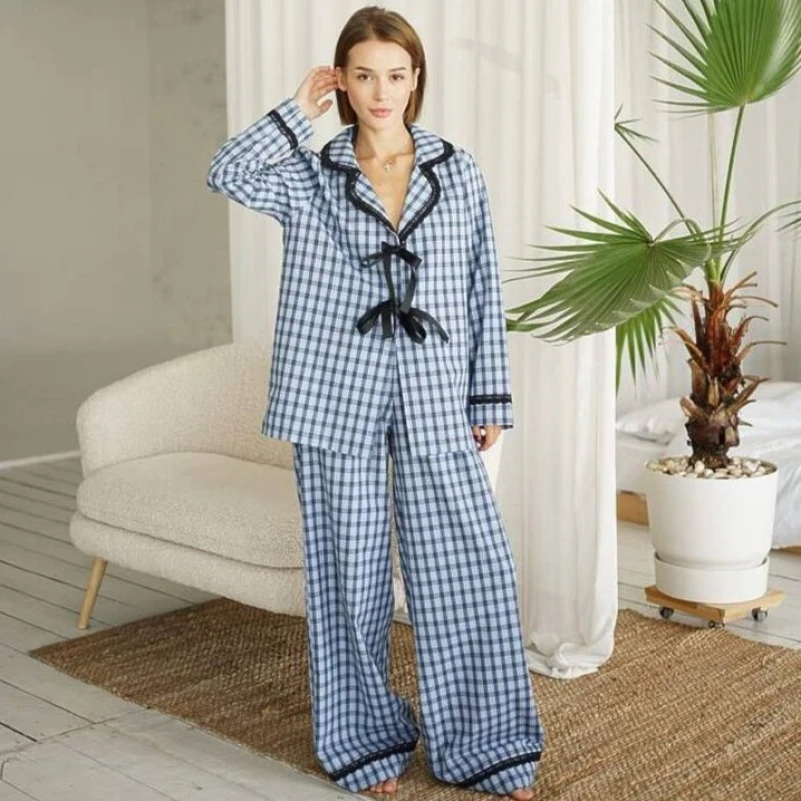 Пижама женская байка с кружевом "Lace" - 3