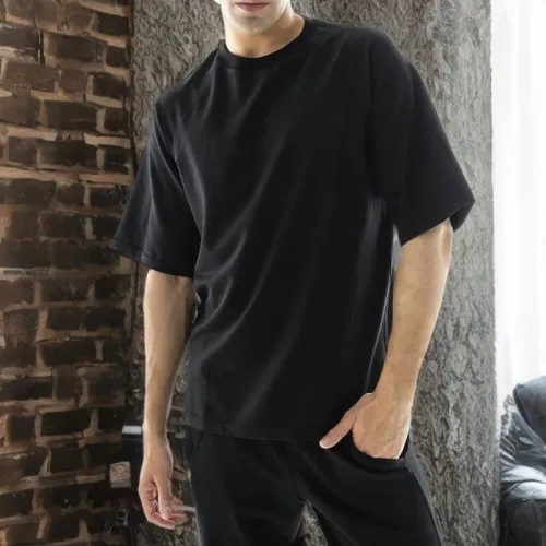 Чоловічий домашній костюм (футболка+штани) "Matteo" black