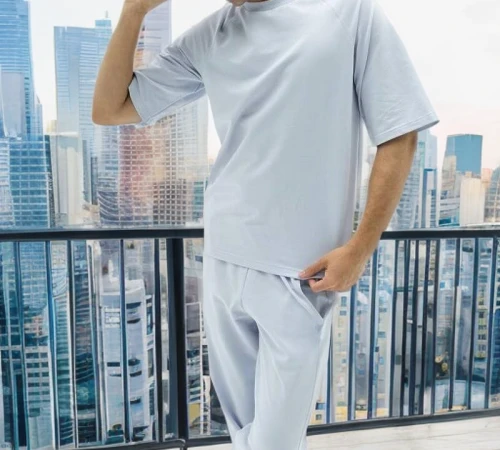 Мужской домашний костюм (футболка+штаны) "Matteo" blue