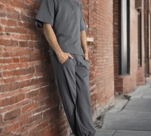 Мужской домашний костюм (футболка+штаны) "Matteo" gray - 2