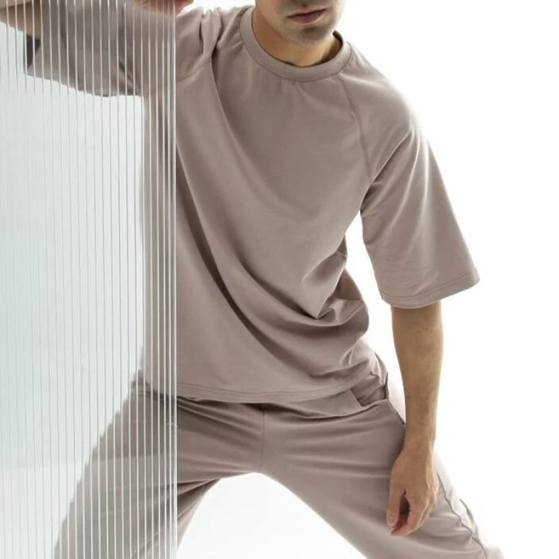 Чоловічий домашній костюм (футболка+штани) "Matteo" mokko