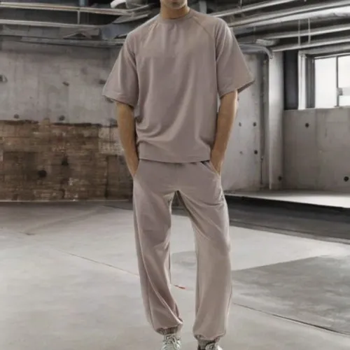 Чоловічий домашній костюм (футболка+штани) "Matteo" mokko - 2