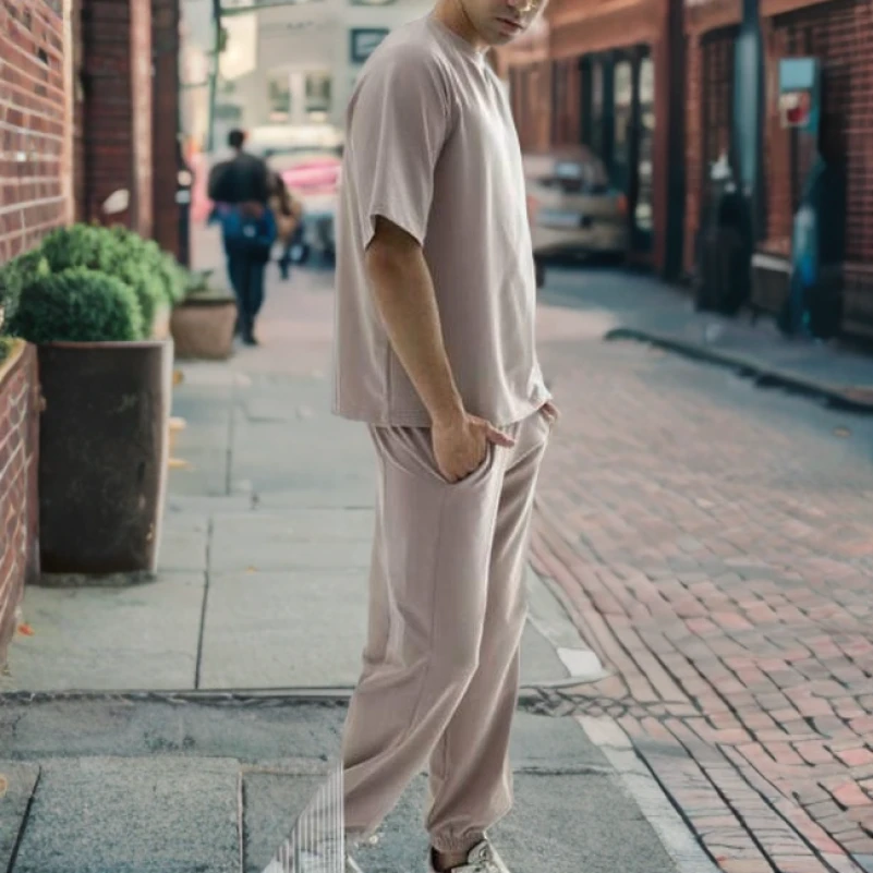 Чоловічий домашній костюм (футболка+штани) "Matteo" mokko - 2