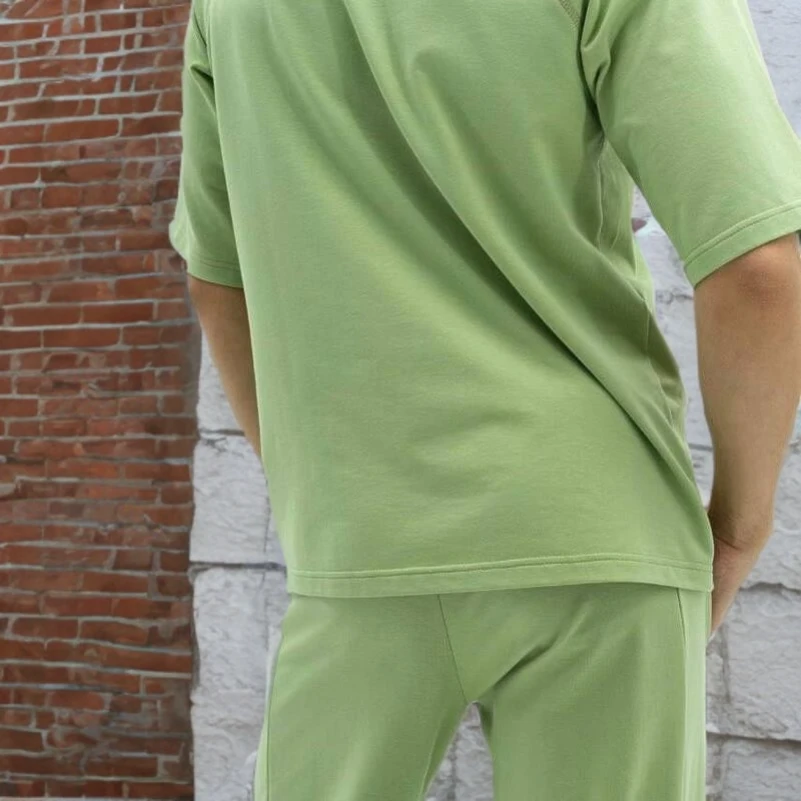 Мужской домашний костюм (футболка+штаны) "Matteo" olive - 2