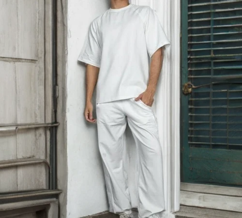 Мужской домашний костюм (футболка+штаны) "Matteo" white - 2
