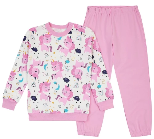 Пижама детская для девочек (свитшот + штаны) "Sleepy Wonders" unicorn
