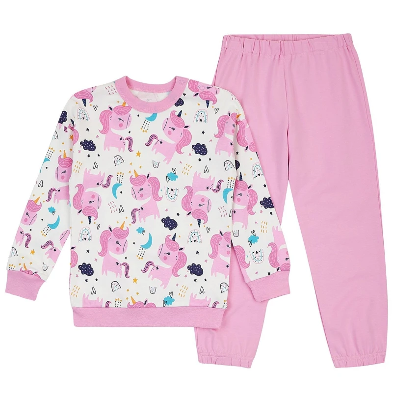 Пижама детская для девочек (свитшот + штаны) "Sleepy Wonders" unicorn