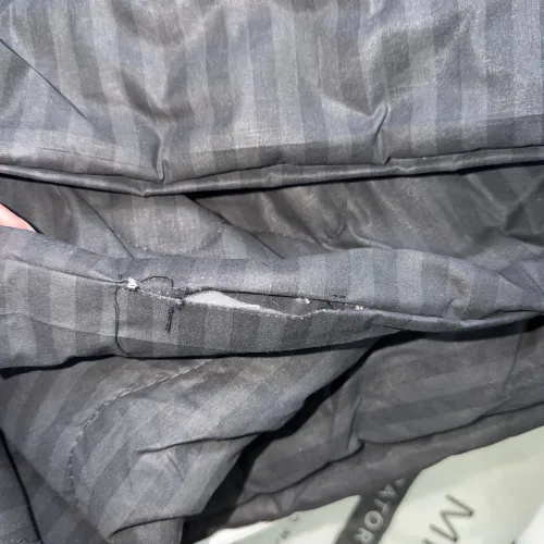 (Е-100) Ковдра антиалергенна літо 17-0611 Stripe Black EcoSilk УЦІНКА - 2