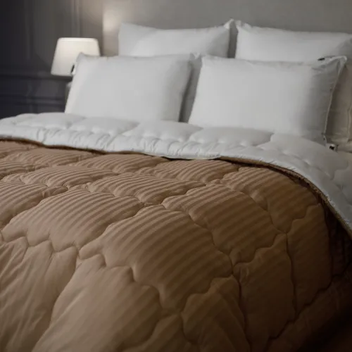 Ковдра бамбукова №1371-1 "Carmela" Bamboo HAND MADE сатин+мікросатин зима - 1