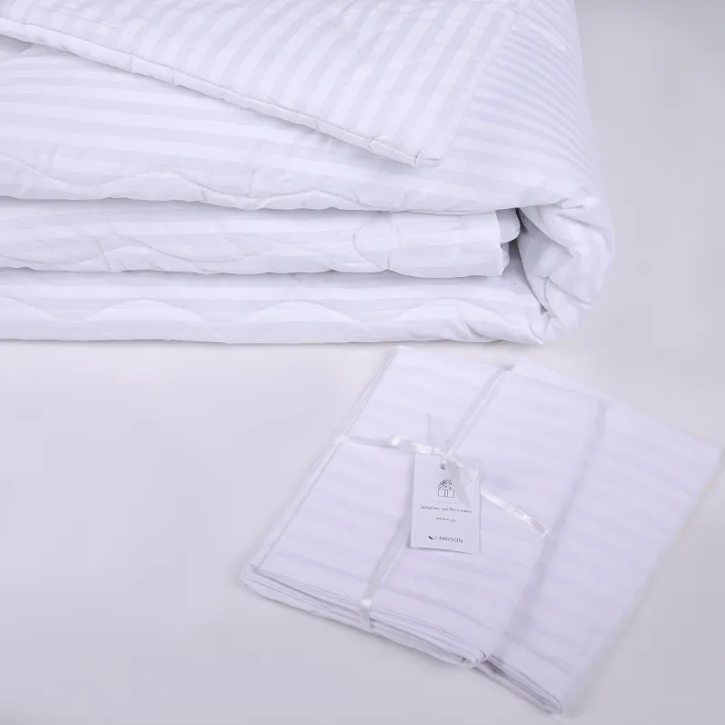 Ковдра бамбукова №186-4 Сolor Fun Line 17-0605 Stripe White Bamboo (2шт наволочки в подарунок) - 3