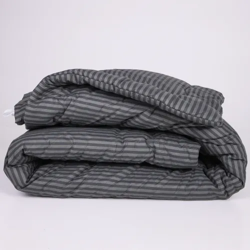 (Е-100) Ковдра антиалергенна літо 17-0611 Stripe Black EcoSilk УЦІНКА - 1