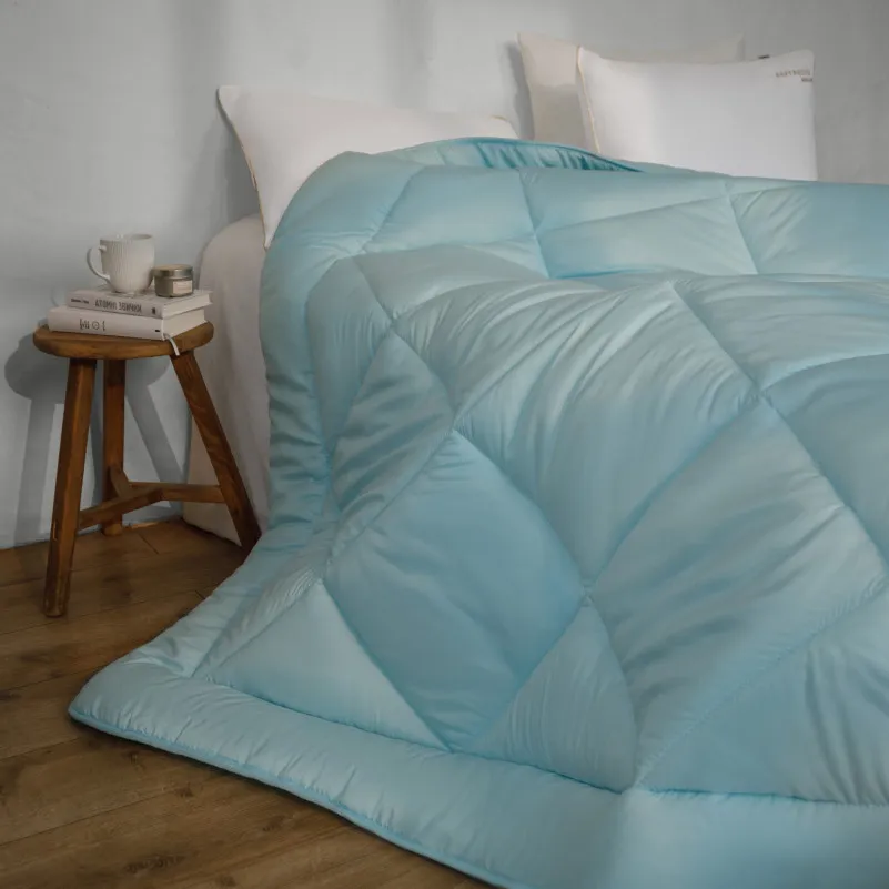 Одеяло хлопковое №1655-5 Eco Light Blue хлопок микросатин (супер теплое) - 4