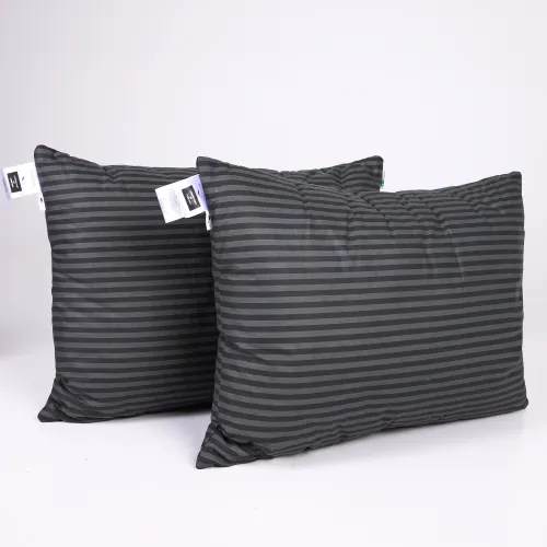 Набор подушек №0115-3 Сolor Fun Line 17-0611 Stripe Black Вовна (средние) - 1