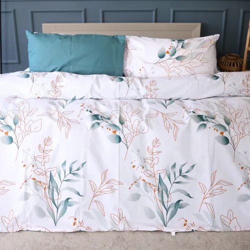 Комплект постільної білизни Ranforce Elite 17-0954 Delicate Foliage