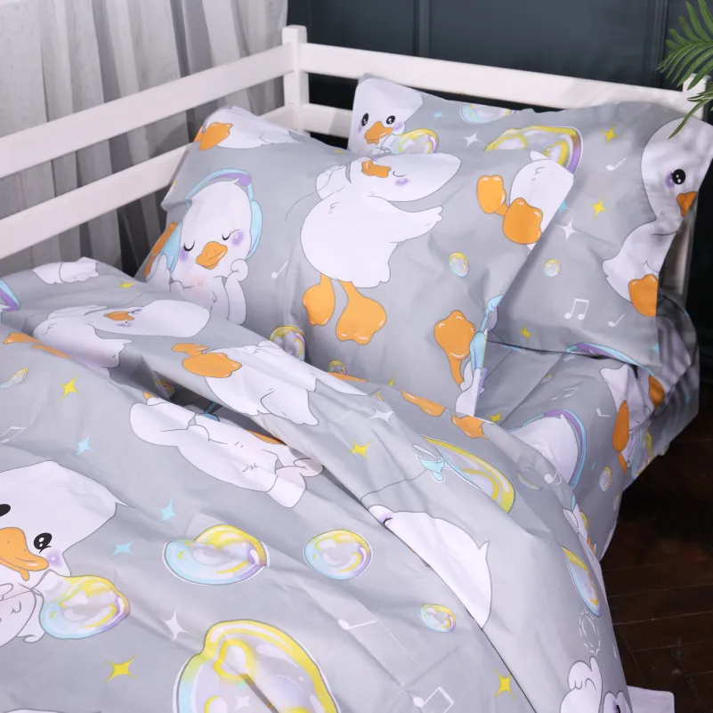 Комплект постельного белья Бязь TEENAGER 17-0896 Baby Ducks Gray - 5
