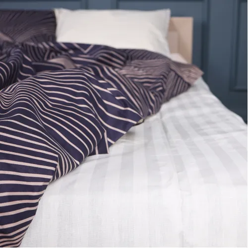 Комплект постельного белья Ranforce Elite TEENAGER 17-0721 Cream and Grey Stripes - 3