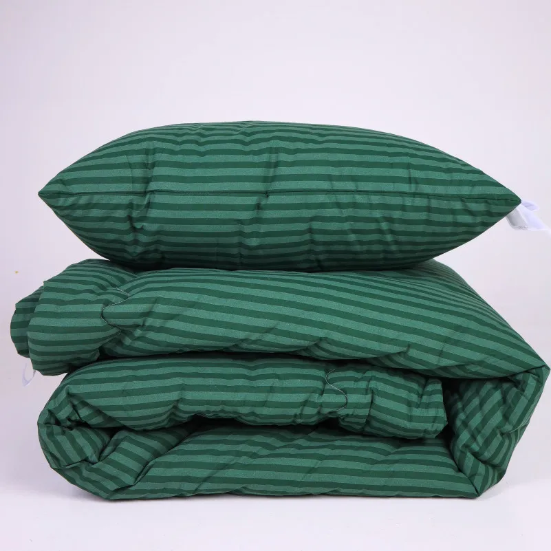 Одеяло шерстяное №135-3 Сolor Fun Line 17-0612 Stripe Emerald шерсть бязь (зима) - 3