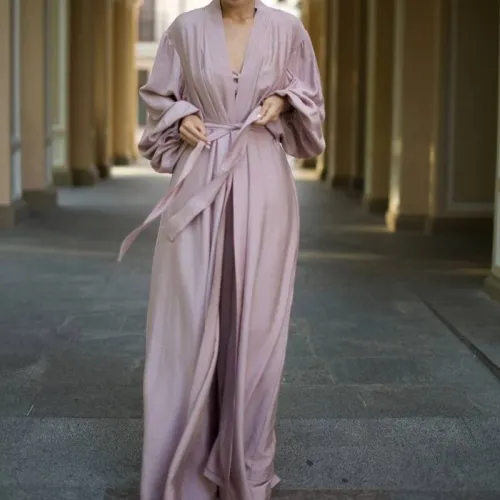 Піжама жіноча Розмір L/XL "Capri" powder БЕЗ ПОЯСУ УЦІНКА - 2