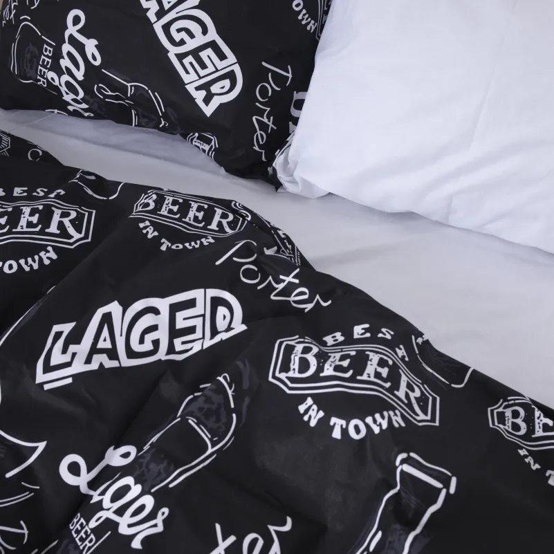 Комплект постельного белья Ranforce Elite TEENAGER 17-0510 Beer Bar blac - 1