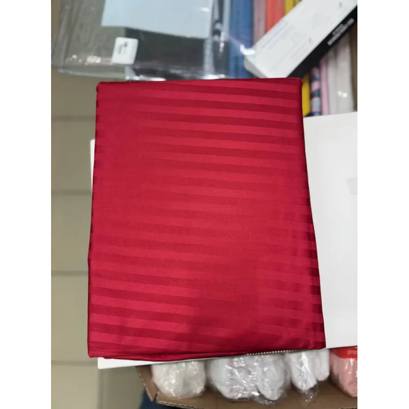 Простирадло на гумці Satin Stripe 30-0018 Red УЦІНКА - 1
