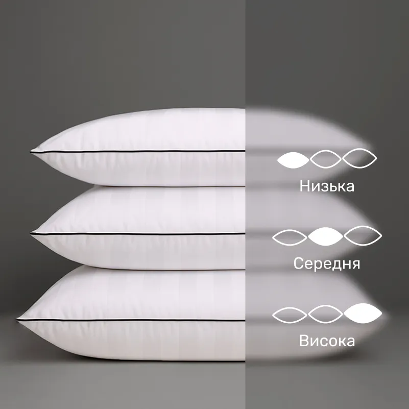 Подушка антиаллергенная №1279-2 "Royal Pearl" Hand Made зEucalyptus сатин-жаккард (средняя) - 3