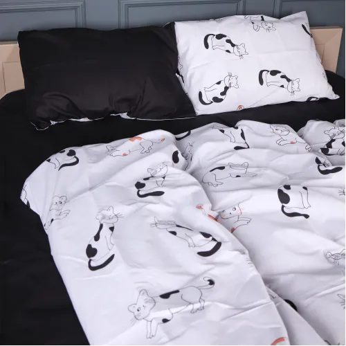 Пододеяльник Бязь 17-0936 Line Art Cats
