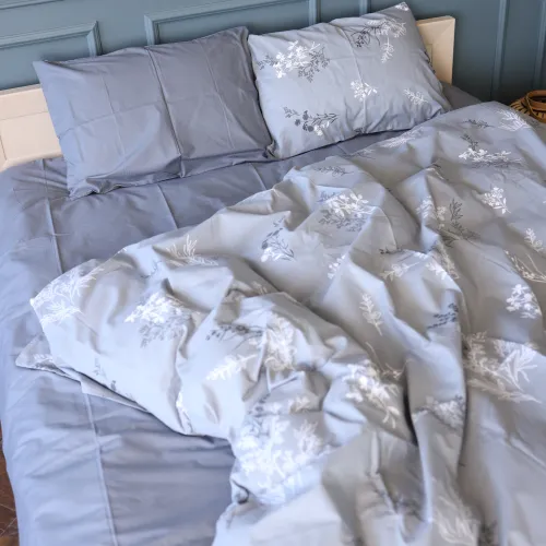 Комплект постільної білизни Бязь 17-0955 Silver Botanica